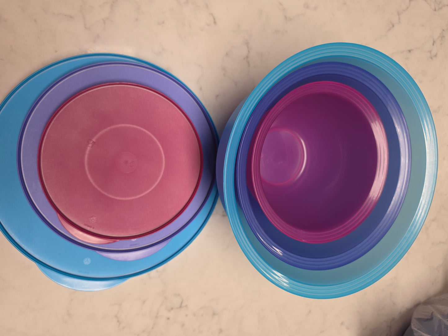 Tupperware 3 piece Impression Bowl Set