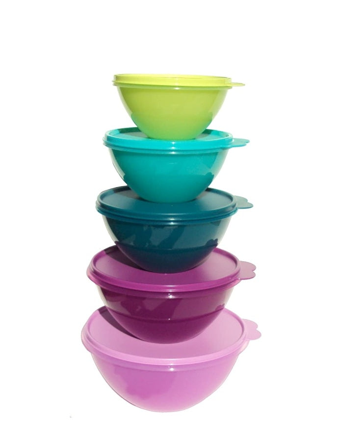 Tupperware 5 piece Wonderlier Bowl set