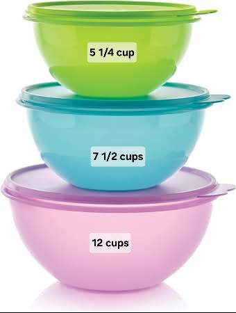 Tupperware 3 piece Wonderlier Bowl set