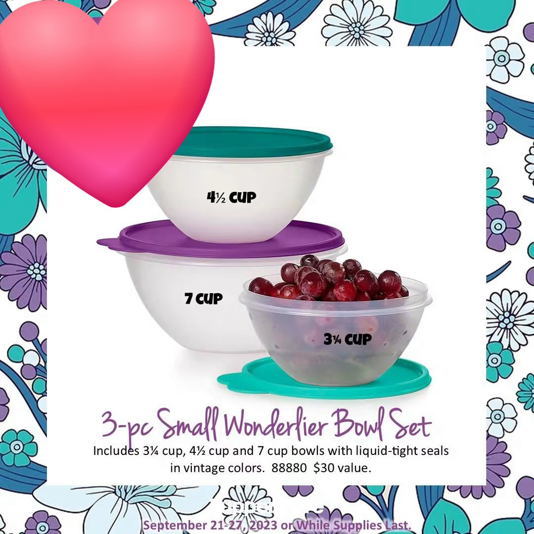 Tupperware Small Wonderlier Bowl Set