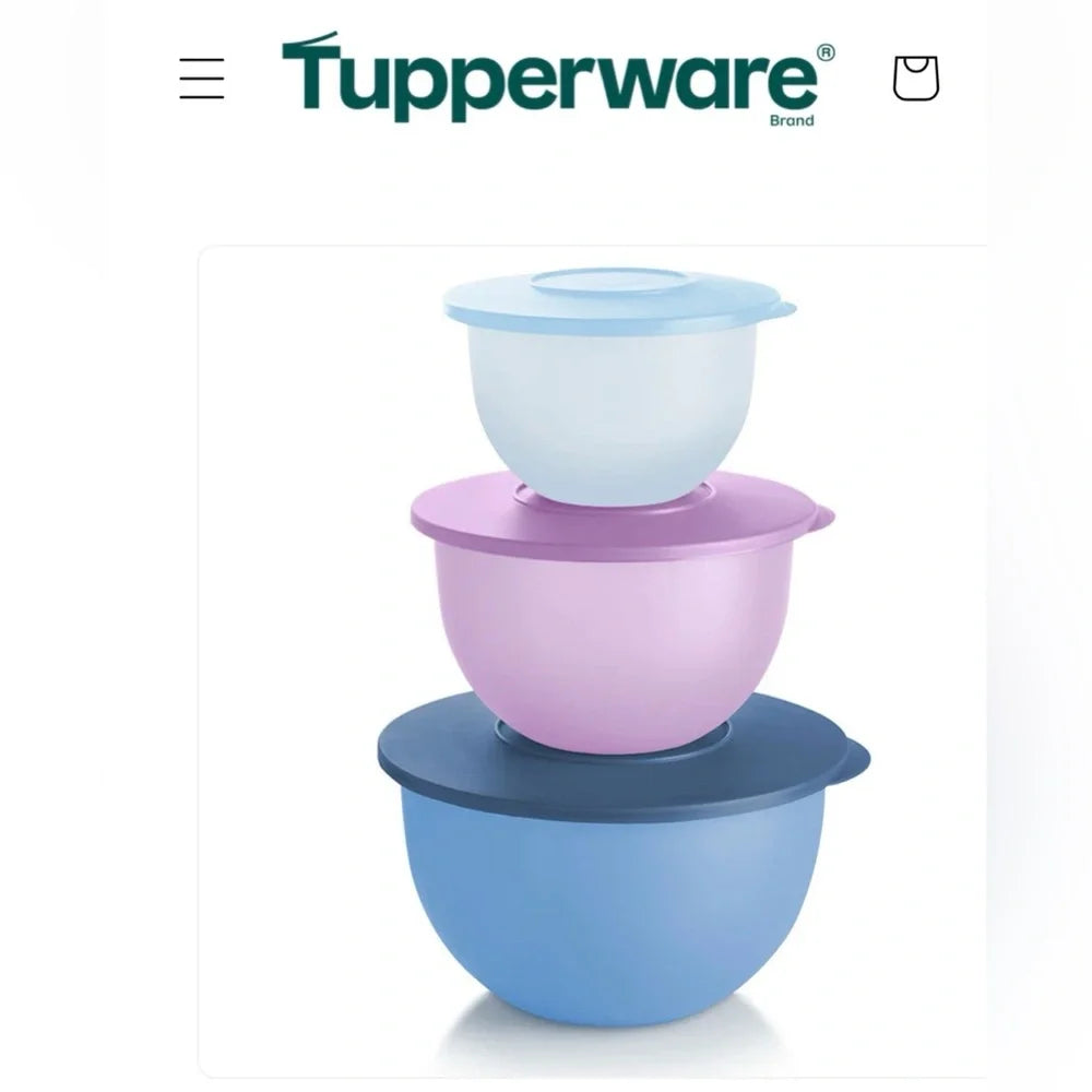 Tupperware Impression 3 piece Bowl set