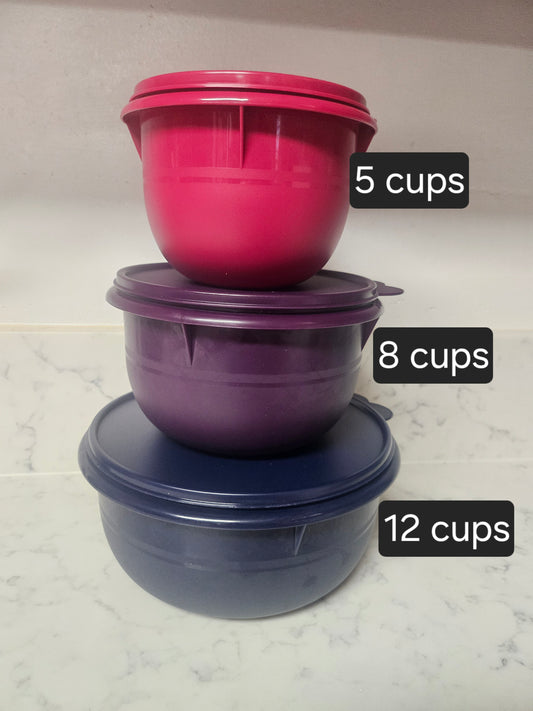 Tupperware 3 piece Mixing Bowl set